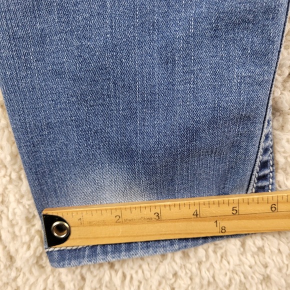 Miss Me Jeans Women's Size 31x30 Blue Skinny Embellished Aztec Flap Pockets - Picture 10 of 16